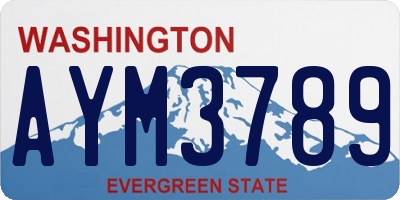 WA license plate AYM3789