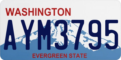 WA license plate AYM3795