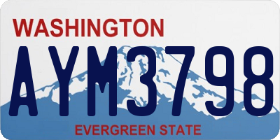 WA license plate AYM3798