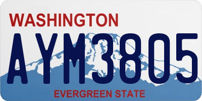 WA license plate AYM3805