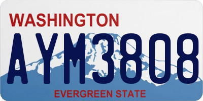 WA license plate AYM3808