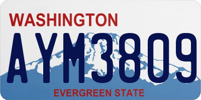 WA license plate AYM3809