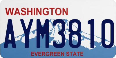WA license plate AYM3810