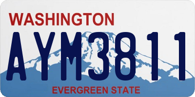 WA license plate AYM3811
