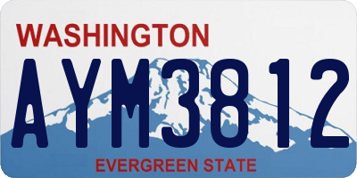 WA license plate AYM3812
