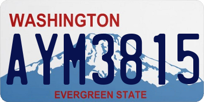 WA license plate AYM3815