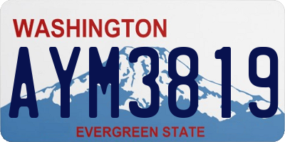 WA license plate AYM3819