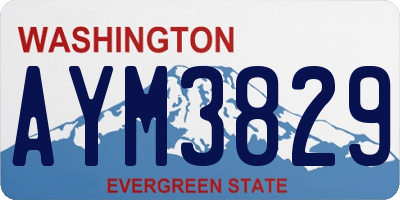 WA license plate AYM3829