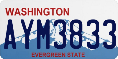 WA license plate AYM3833