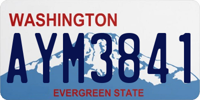 WA license plate AYM3841