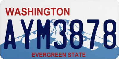 WA license plate AYM3878
