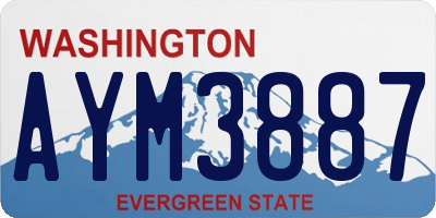 WA license plate AYM3887