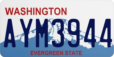 WA license plate AYM3944