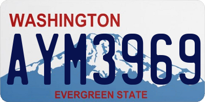 WA license plate AYM3969