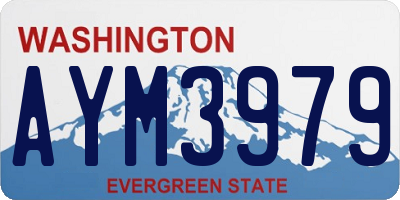 WA license plate AYM3979
