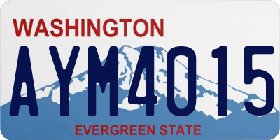 WA license plate AYM4015