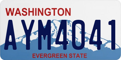 WA license plate AYM4041