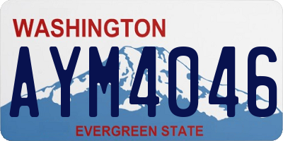 WA license plate AYM4046