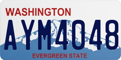 WA license plate AYM4048