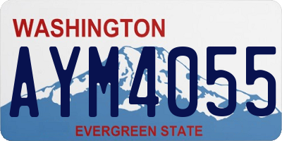 WA license plate AYM4055