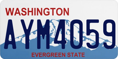WA license plate AYM4059