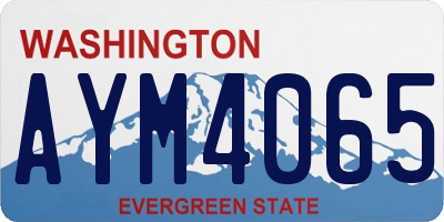 WA license plate AYM4065