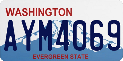 WA license plate AYM4069
