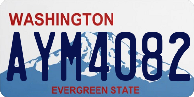 WA license plate AYM4082