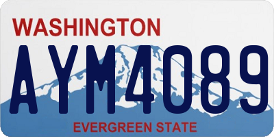 WA license plate AYM4089