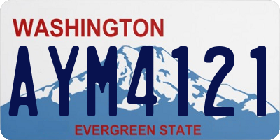 WA license plate AYM4121