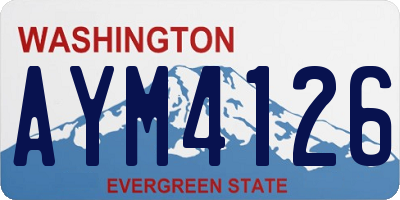WA license plate AYM4126