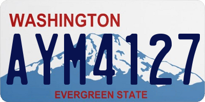 WA license plate AYM4127