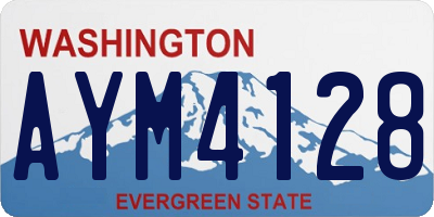 WA license plate AYM4128