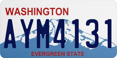 WA license plate AYM4131