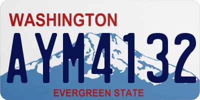 WA license plate AYM4132