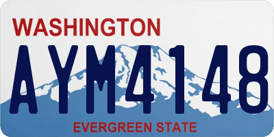 WA license plate AYM4148