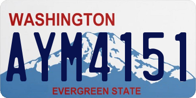 WA license plate AYM4151