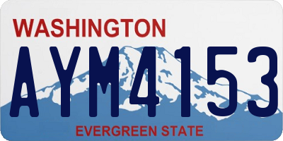 WA license plate AYM4153