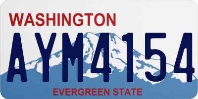WA license plate AYM4154