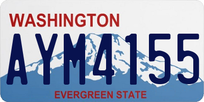 WA license plate AYM4155