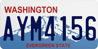 WA license plate AYM4156