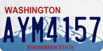 WA license plate AYM4157
