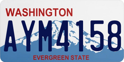 WA license plate AYM4158