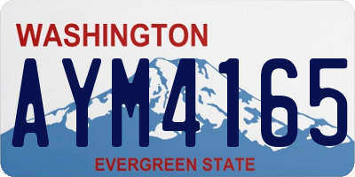 WA license plate AYM4165