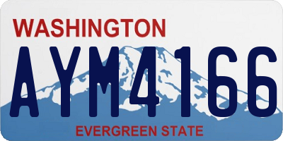 WA license plate AYM4166
