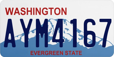 WA license plate AYM4167