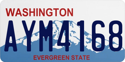 WA license plate AYM4168