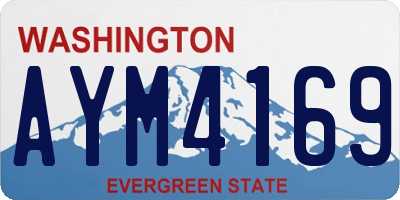 WA license plate AYM4169