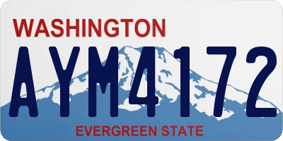 WA license plate AYM4172