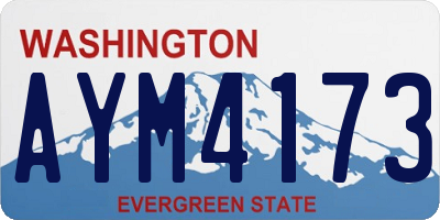 WA license plate AYM4173